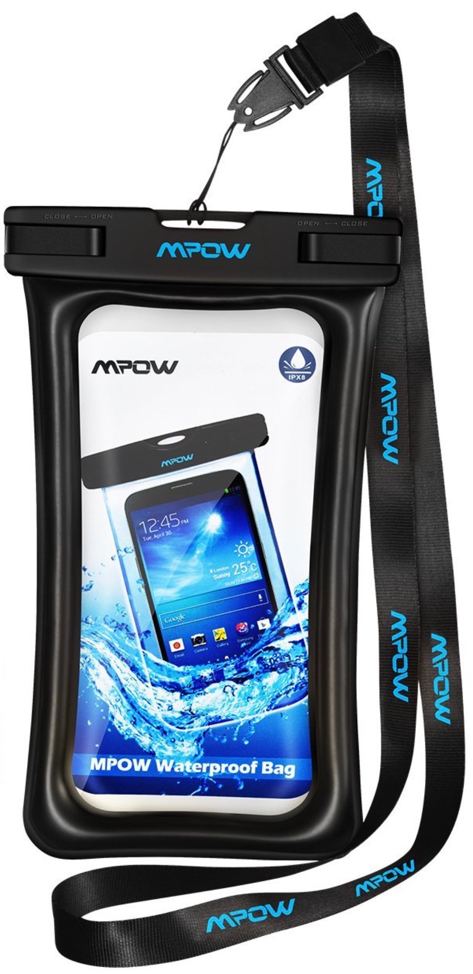 Mpow Waterproof Case PVC Phone Pouch Dry Bag for Outdoor Activities ...
